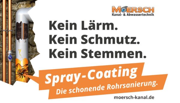 Werbeanzeige für Spray Coating der Firma Moersch Kanal in Viersen